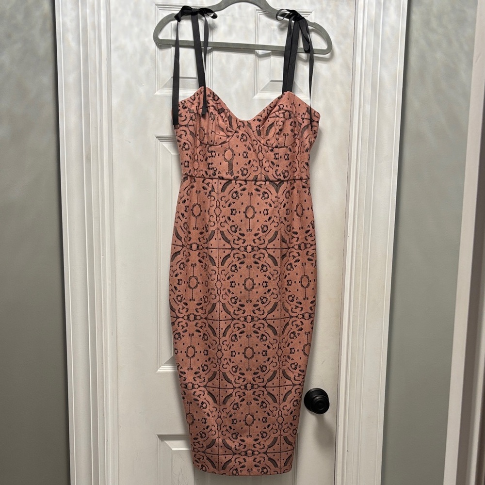 ASOS NWT lace overlay midi dress